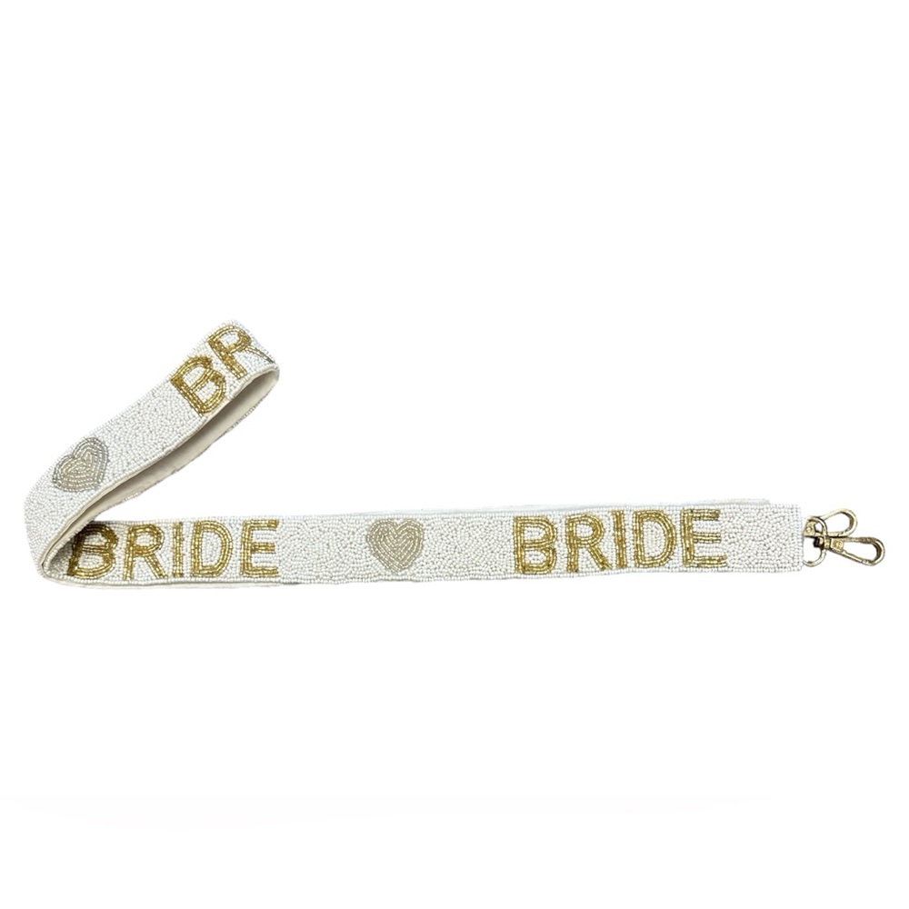 Bride with Hearts Seed Bead Strap